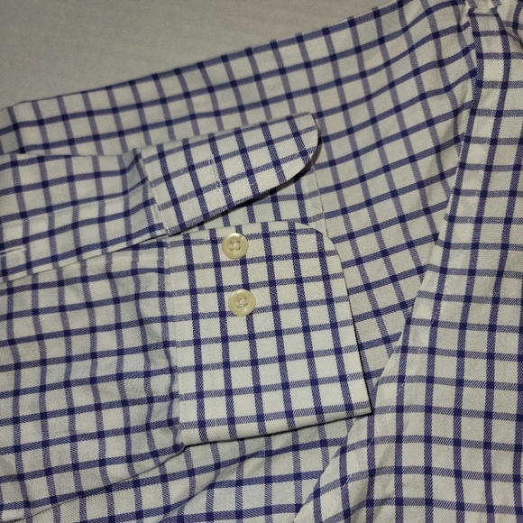 Mens Peter Millar Button Down Long Sleeve Collared W/pocket XL Plaid 100% Cotton - Picture 7 of 10